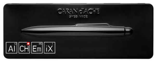 Шариковая ручка CARANDACHE OFFICE ALCHEMIX Rubber/Matt Crome (4881.109) (M) чернила: синий